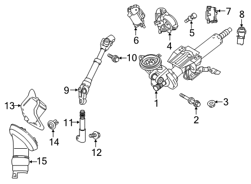 2018 Toyota Corolla iM Ignition Lock Lower Shaft Diagram for 45221-12300