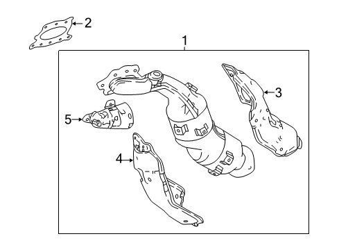 2021 Lexus LS500h Exhaust Manifold INSULATOR, Exhaust Manifold Heat Diagram for 17167-31160