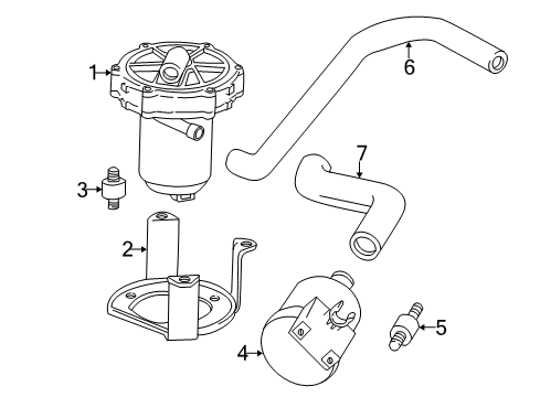 1997 BMW 540i Emission Components Hose Diagram for 11721744341