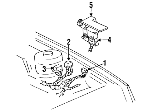 1991 Dodge Shadow Powertrain Control Powertrain Control Module Diagram for R5276435