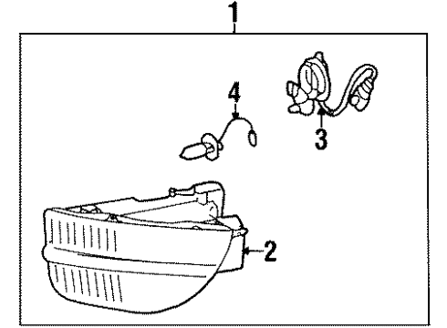 1996 Lexus SC300 Fog Lamps Lamp Unit, Fog Lamp, LH Diagram for 81221-24030