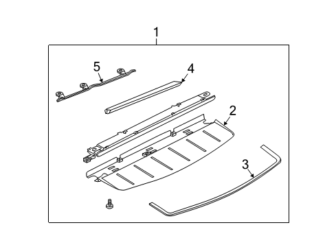 2008 Nissan 350Z High Mount Lamps Shade-Stop Lamp Diagram for 26592-CD001