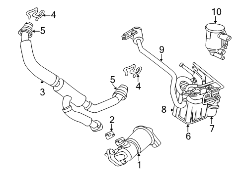 2002 Dodge Intrepid Emission Components Oxygen Sensor Diagram for 4606555AA