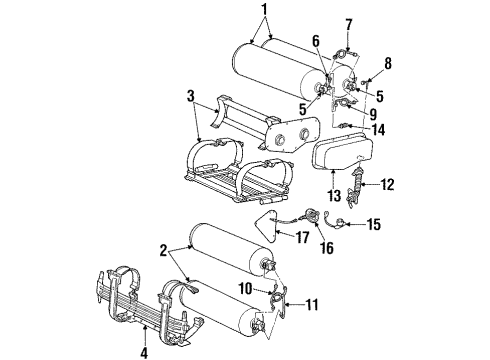 1998 Ford Crown Victoria Fuel System Components Solenoid Valve Diagram for 4C2Z-9C121-AA
