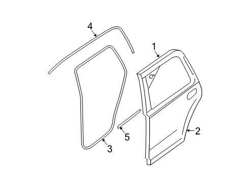 2004 Ford Expedition Rear Door Outer Panel Diagram for 2L1Z-7824700-AA