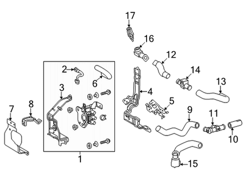 2022 Lexus NX450h+ Auxiliary A/C & Heater Unit Water Inlet Hose Diagram for 87245-42690