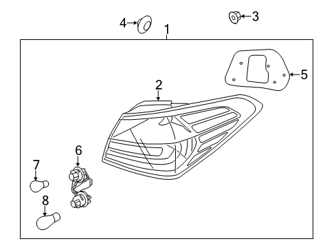 2016 Kia Forte Bulbs Rear Combination Holder & Wiring Diagram for 92470A7000