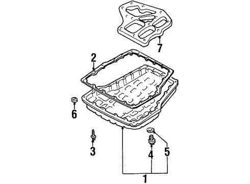 1996 Nissan Quest Transaxle Parts Pan Assy-Oil Diagram for 31390-80X05