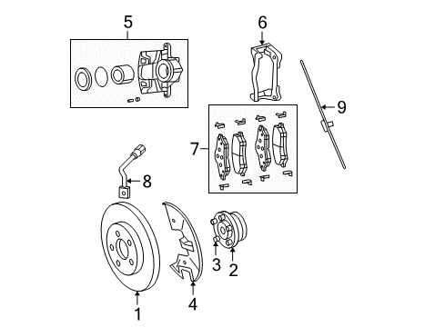 2014 Chrysler Town & Country Front Brakes Shield-Brake Diagram for 4721675AA