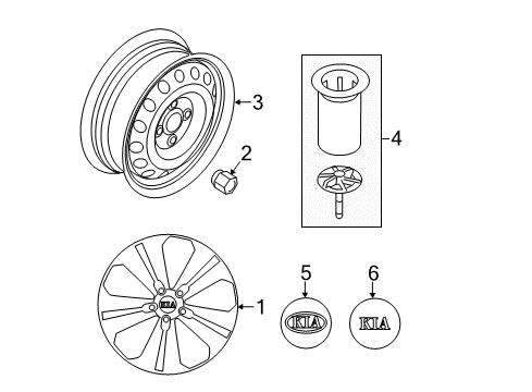 2013 Kia Sportage Wheels, Covers & Trim Wheel Assembly-Aluminum Diagram for 529103U210