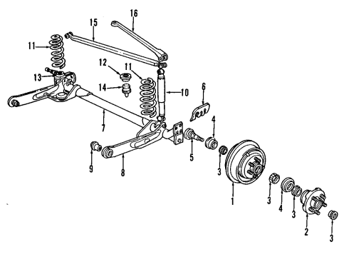 1994 Dodge Shadow Rear Axle, Lower Control Arm, Suspension Components, Suspension Service BUSHING-Rear Suspension Front Pivot Diagram for 4626241