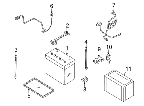 2004 Nissan Xterra Battery Harness Assy-Engine Diagram for 24077-8Z300