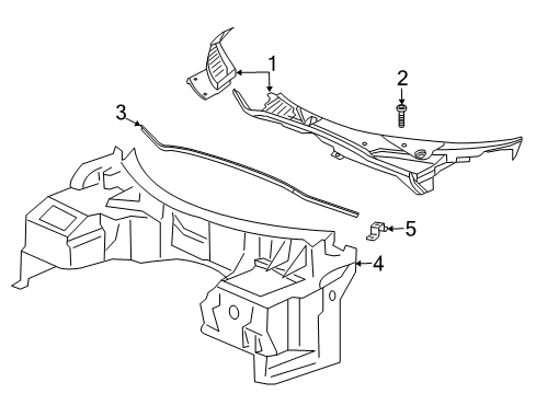 2017 Dodge Viper Cowl Panel-Dash Diagram for 68141162AD