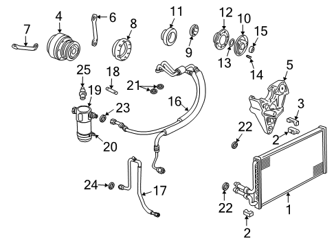 2003 GMC Sonoma Air Conditioner Evaporator, A/C Diagram for 52463741