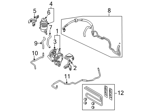 2010 Kia Sportage P/S Pump & Hoses, Steering Gear & Linkage Hose Assembly-Power Steering Oil Pressure Diagram for 575101F001