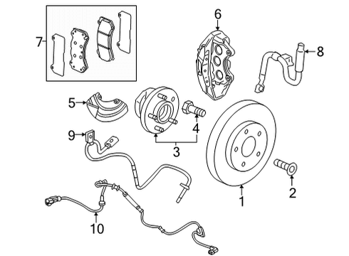 2022 Cadillac CT4 Front Brakes Wear Indicator Diagram for 85000936