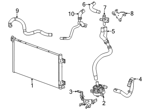 2020 Cadillac CT5 Intercooler Connector Hose Diagram for 84615571
