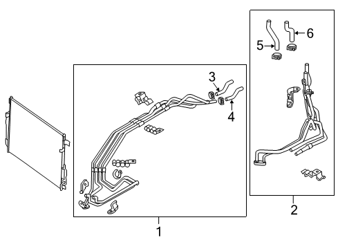 2015 Nissan Quest Rear A/C Lines Hose-Rear Heater, Inlet Diagram for 92420-1JA1B