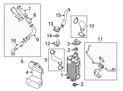 2015 Kia Forte Koup Intercooler SOLVALVE & Hose Diagram for 394002B050