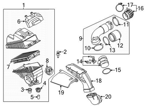 2021 Kia Sorento Filters Duct Assembly-Air Diagram for 28210P2200