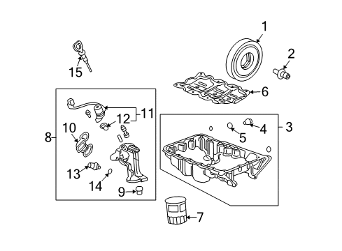 2009 Acura TL Filters O-Ring (13X1.5) (Arai) Diagram for 91319-PR3-003