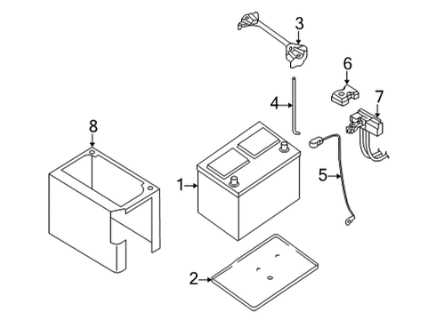 2022 Nissan Frontier Battery HARNESS ASSY-ENGINE Diagram for 24077-9BU0A