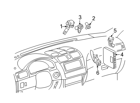 2004 Toyota Solara Ignition System ECM Diagram for 89661-0X121-84