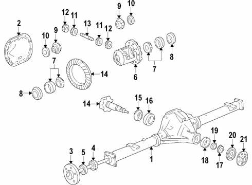 2016 Ford F-150 Rear Axle, Differential, Propeller Shaft Drive Shaft Diagram for FL3Z-4R602-AA