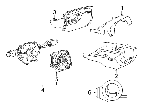2021 Toyota GR Supra Anti-Theft Components Rear Cover Diagram for 55410-WAA03