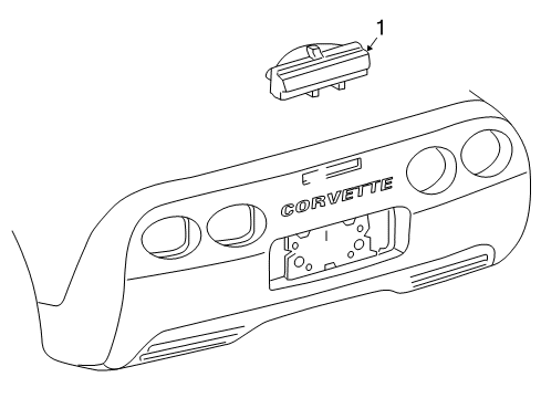 2001 Chevrolet Corvette High Mount Lamps Lamp Asm-High Mount Stop Diagram for 10253893