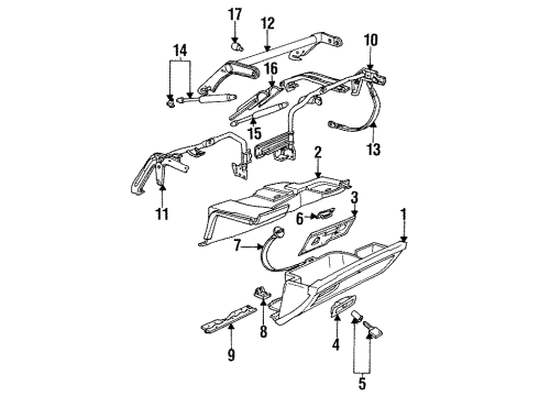 1991 BMW 735i Instrument Panel Joint Link Diagram for 51161938857