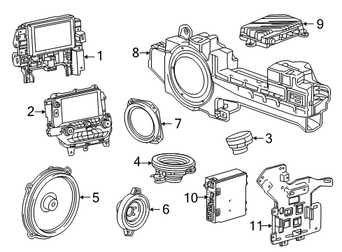 2014 Chevrolet Corvette Sound System Receiver Diagram for 13591994