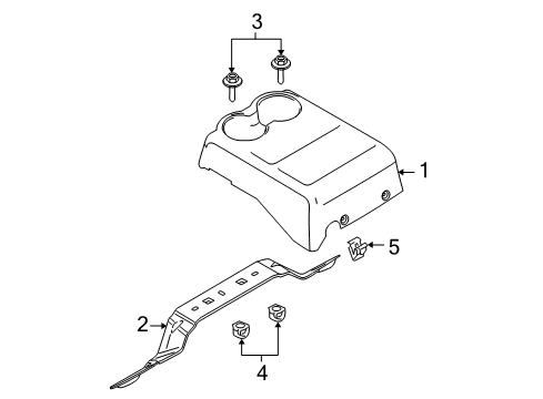 2009 Ford F-350 Super Duty Front Console Bracket Screw Diagram for -N804306-S36