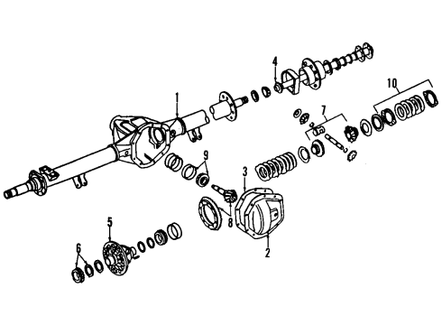 1985 Jeep Grand Wagoneer Rear Axle, Differential SHIM Kit-PINION Shaft Diagram for J8124026