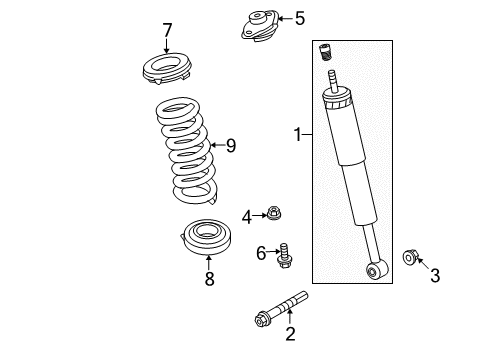 2008 Dodge Challenger Shocks & Components - Rear Mount-STRUT Diagram for 4782924AB