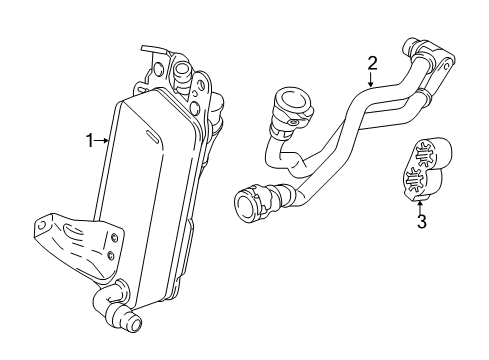 2017 BMW 330i xDrive Trans Oil Cooler Transmission Oil Cooler Diagram for 17218514515