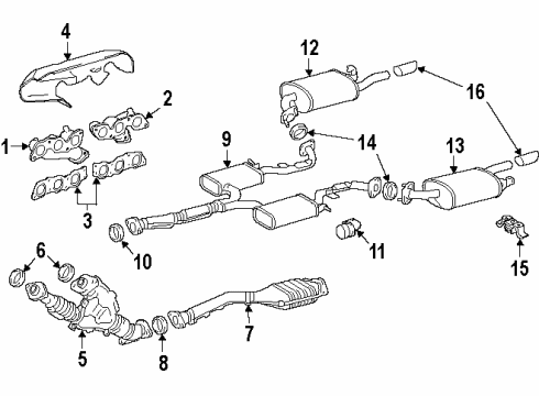 1996 Lexus GS300 Exhaust Manifold Damper, Exhaust Pipe Diagram for 17581-46020