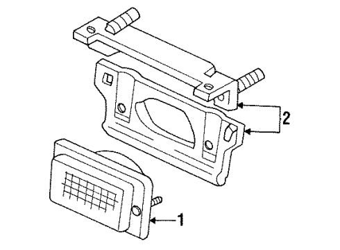 1991 Ford Taurus Fog Lamps Fog Lamp Diagram for F2DZ15200A