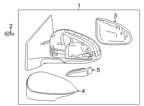 2019 Toyota Corolla Outside Mirrors Mirror Glass Diagram for 87961-02F20