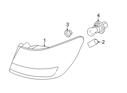 2012 Lincoln MKZ Bulbs Tail Lamp Diagram for 9H6Z-13405-A