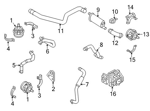 2016 Ford Focus Hydraulic System Outlet Hose Diagram for CV6Z-15179-B