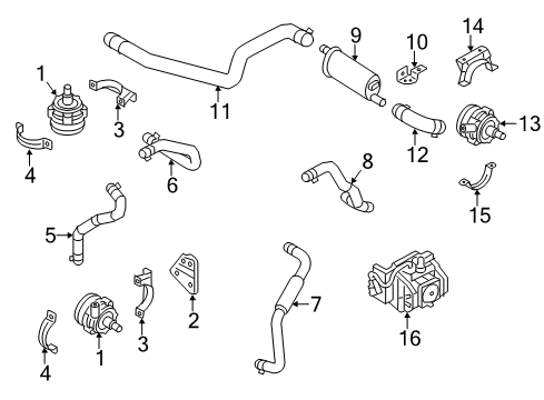 2016 Ford Focus Hydraulic System Vacuum Pump Diagram for CV6Z-2A451-A