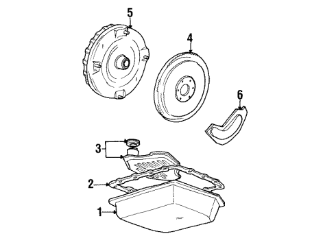 1995 Ford Mustang Automatic Transmission Drive Plate Diagram for E9SZ6375B