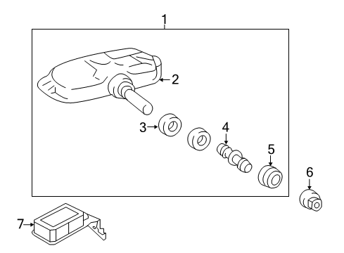 2016 Hyundai Santa Fe Tire Pressure Monitoring Tpms Module Assembly Diagram for 95800-4Z000