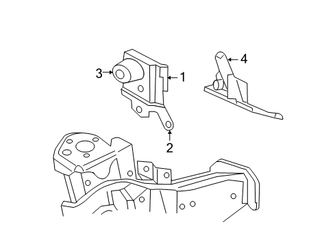 2004 Lincoln Navigator Anti-Lock Brakes Sensor Diagram for 2L1Z-3C296-BA