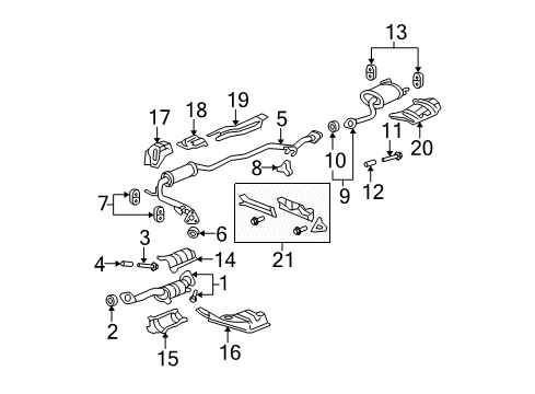 2007 Honda Fit Exhaust Components Cover (Lower) Diagram for 18181-PWA-J10