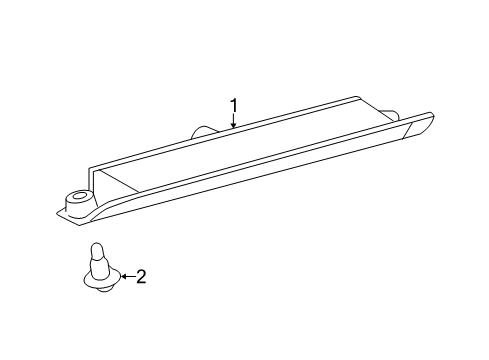 2013 Toyota Prius C High Mount Lamps High Mount Lamp Diagram for 81006-52050