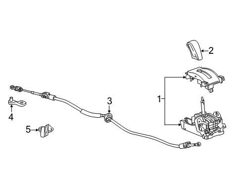 2013 Chevrolet Volt Center Console Shift Knob Diagram for 22800960