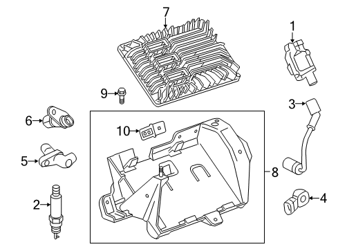 2017 Cadillac CTS Ignition System Ignition Coil Diagram for 12699383