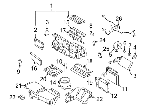 2008 Mercury Milan Blower Motor & Fan Wire Harness Diagram for 7E5Z-19D887-BA